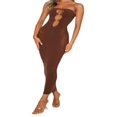 thumbnail image 4 of Women Cutout Backless Maxi Dress Sleeveless Split Cocktail Bodycon Spaghetti Strap Long Dress Party, 4 of 6