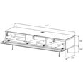 thumbnail image 5 of SONOROUS Studio ST-360 I/R Friendly Wood and Glass Modern TV Stand with Spike Metal Legs for Sizes up to 75" (Modern Design Cabinet For Your Audio/Video Components and Consoles) - BLACK, 5 of 5