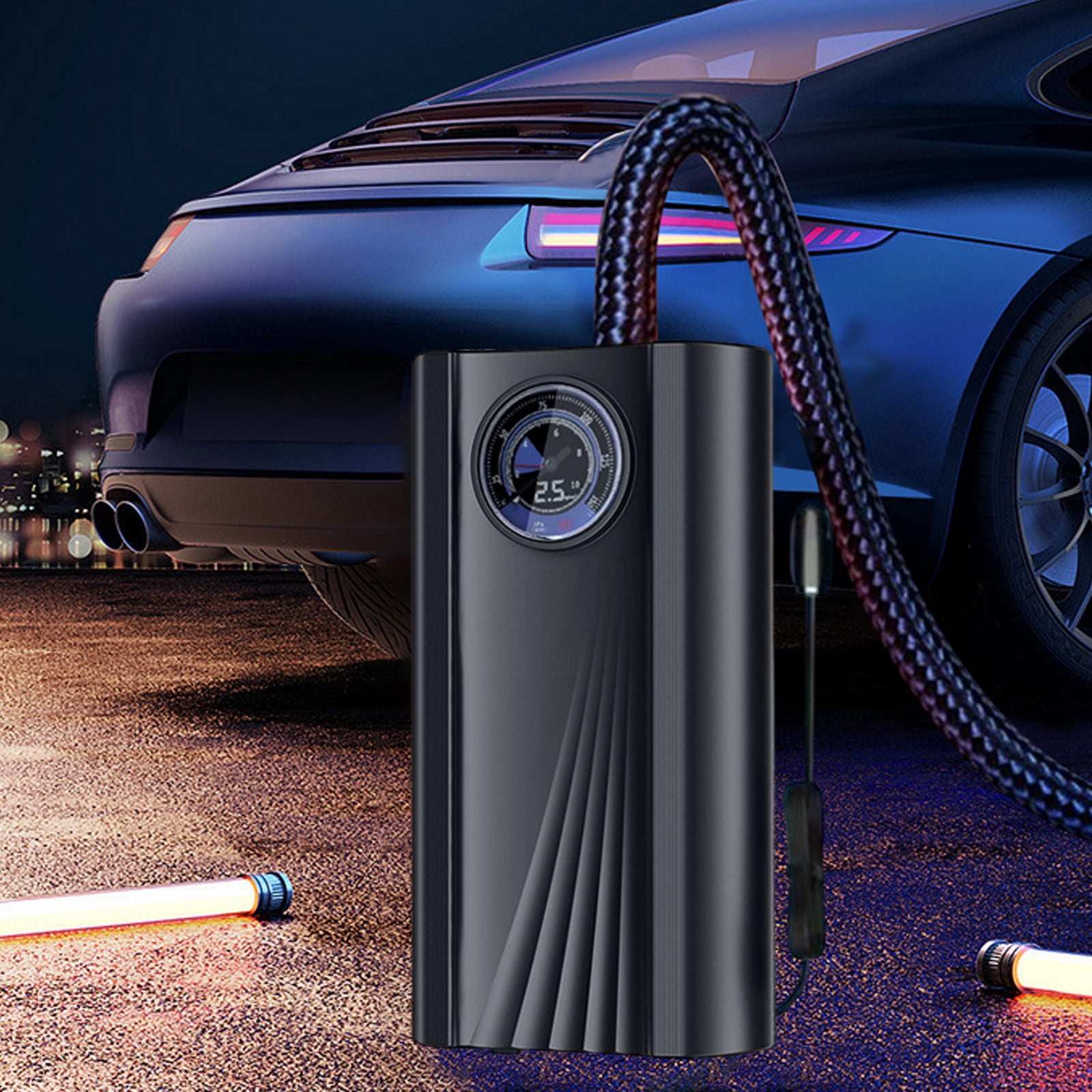 Birdeem Portable Air Compressor,Tire Inflator for Car Tires,12V Dc Electric Pump with Automatic Pressure Gauge,Fast Inflation for Cars,Bicycles,Motorcycles