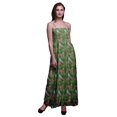 thumbnail image 1 of Bimba Robe Soleil de Plage pour Femmes à Corsage Smocké avec Imprimé de Baies Rouges et d'Oiseaux Bulbules - Moyen, 1 of 1