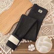 Mceream Women's Sherpa Fleece Lined Leggings Tummy Control Winter Warm Thick Jogger Pants High Waist Thermal Leggings Dark Gray XL