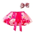 thumbnail image 1 of Yuyuzo Jupe Superposée Jupes Mini en Tulle pour Filles Robe de Danse Princesse Robes Colorées à Volants avec Bandeau à Nœud, 1 of 6