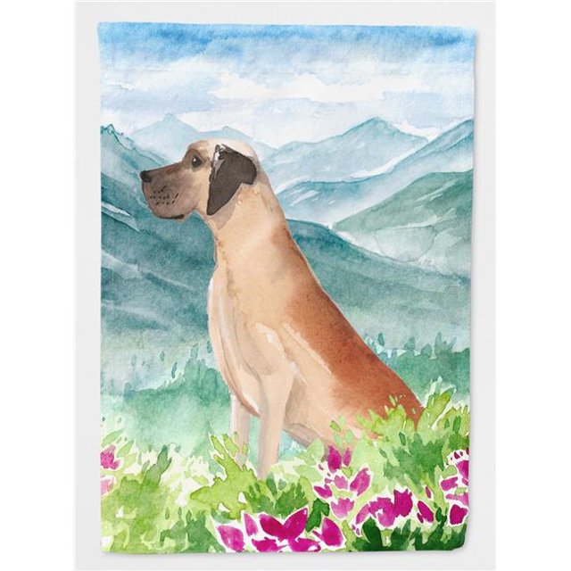 Carolines Treasures CK1976CHF Mountian Flowers Great Dane Flag Canvas House Size