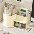 thumbnail image 1 of QTOCIO Rotating Desk Pen Pencil Makeup Storage Box Desktop Organizer Stand Case School Office Stationery Container Accessories, 1 of 4