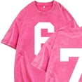 thumbnail image 4 of Pisexur 67 Chandail Col Rond Drôle Six Sept 6 7 Mème Gén Alpha Argot T-Shirt Rose,4TG, 4 of 5