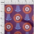 thumbnail image 2 of oneOone Cotton Cambric Violet Fabric Asian Block Floral Craft Projects Decor Fabric Printed By The Yard 56 Inch Wide, 2 of 4