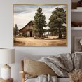 thumbnail image 1 of Designart tree pine framed wall art decor, Tree Pine framed wall Art, Pine Tree Rustic beauty , Green Large Traditional Gold framed wall art, 32x16 inches Gold Frame, 1 of 5