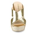thumbnail image 2 of BLISSFUL STEP Women's Linen Platform Slide Wedge Open Toe Sandals, 2 of 7