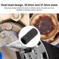 thumbnail image 4 of Douille à Écrou de Roue, 20.5x21.5mm Durable Efficace Double Embout en Acier pour Enlever les Écrous de Roue Endommagés, 4 of 7