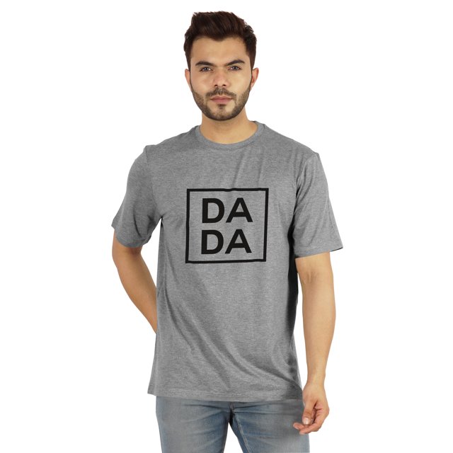 Inkmeso Men's Graphic Printed Da Da€ Quotes First Time Daddy Tshirt Cotton Jersey Tee