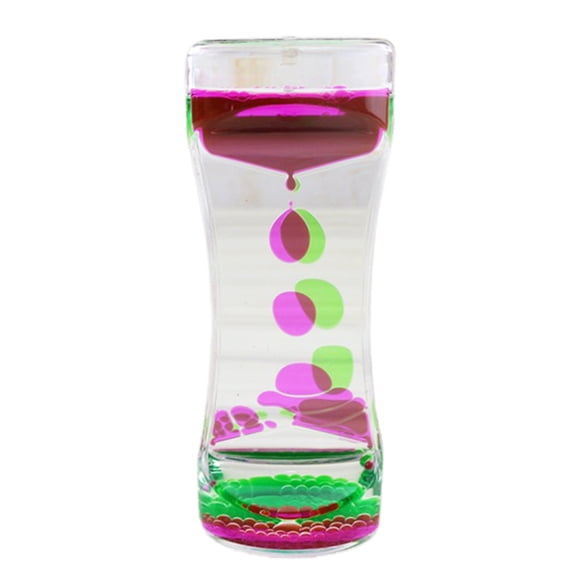 Bubble Timer, Oil Hourglass Toys Colorful Liquid Timer Anxiety Relief Toys Liquid Motion Timer Oil Hourglass Decoration Toy for Kids Adults
