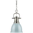 thumbnail image 2 of Beaumont Lane Small Steel Pendant in Pewter and Seafoam, 2 of 2