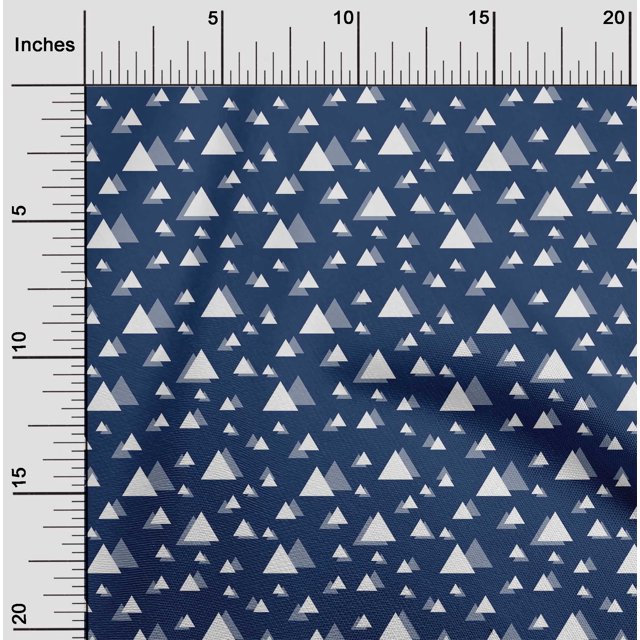 oneOone Viscose Chiffon Fabric Triangle Geometric Printed Fabric 1 Yard 42 Inch Wide