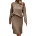 thumbnail image 2 of EQWLJWE Chandails à Col Roulé 2023 pour Femmes, Décontractés, à Manches Longues, Robe Chandail Tricotée d'Hiver, 2 of 4