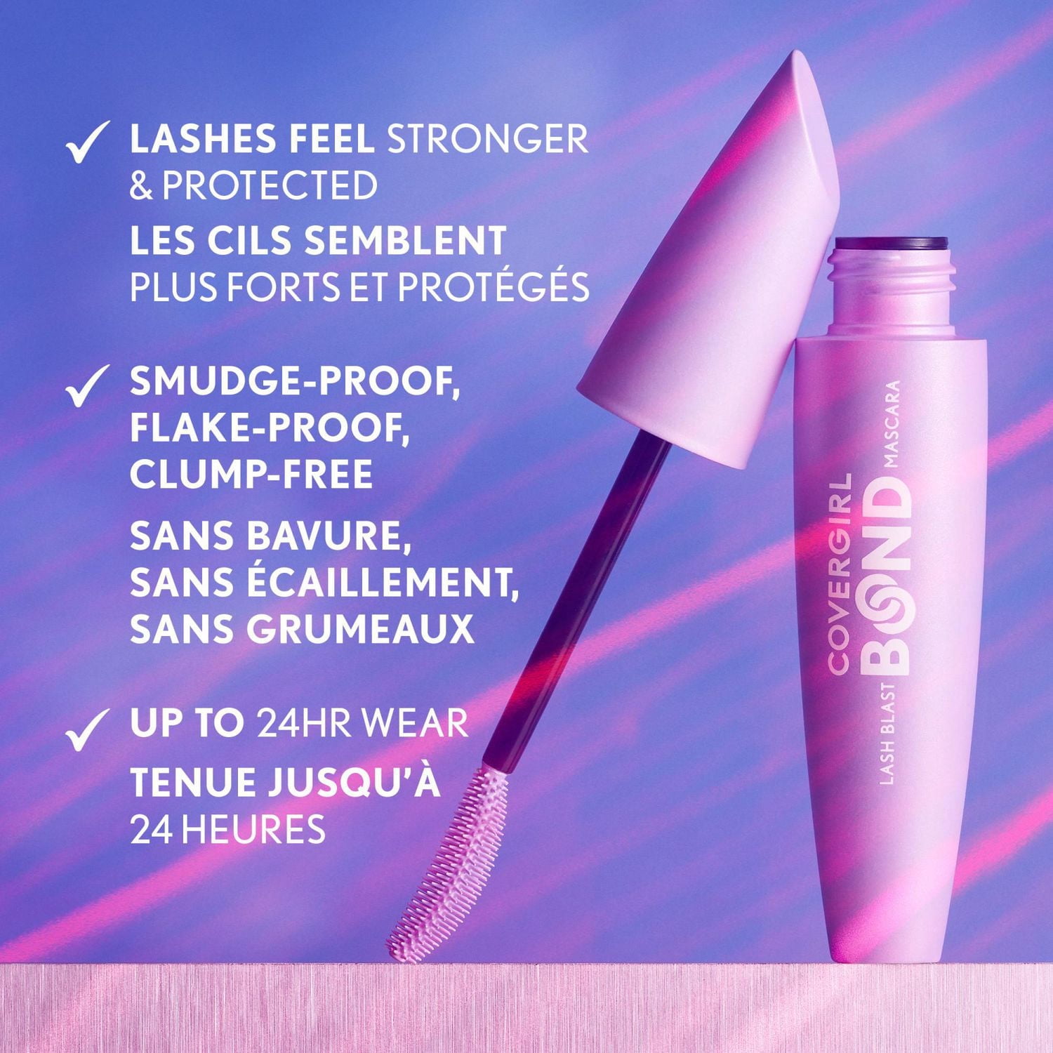 COVERGIRL Lash Blast Bond, Waterproof, Volume Mascara, Smudge-Proof, Flake-Proof, Clump-Free, Vegan Formula