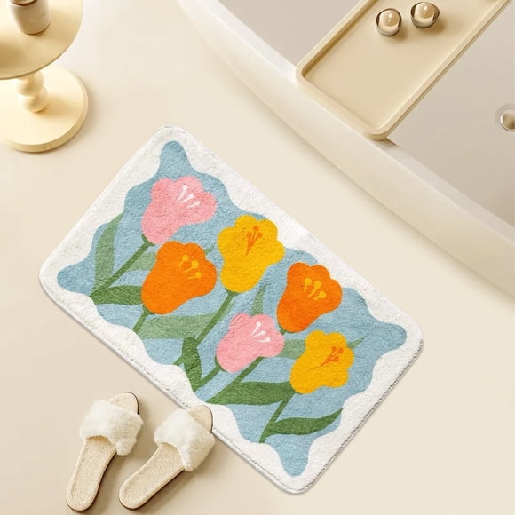 Meitianfacai Soft Bedroom Carpet Thickened Carpet Room Small Carpet Bathroom Carpet Non Slip Carpet