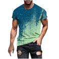 thumbnail image 1 of Chemises pour Hommes Imprimé Manches Courtes Col Rond T-shirt Décontracté Manches Courtes, 1 of 1