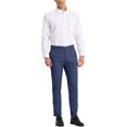 thumbnail image 2 of INSPIRE CHIC Men's Striped Slim Fit Contrast Color Drawstring Dress Pants 38 Dark Blue, 2 of 7
