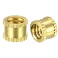 thumbnail image 3 of Wekity M5x5mm Female Thread Knurled Nuts, 100PCS Hx6mm OD Brass Threaded Insert Embedment Nuts Hydraulic Welded Joint Injection Molding Assortment Kit for 3D Printing Injection Molding-0621, 3 of 5