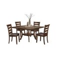 thumbnail image 1 of Topline Home Furnishings Ensemble de salle à manger extensible marron de 5 pièces, 1 of 7