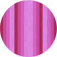 thumbnail image 1 of Ahgly Company Tapis d'Intérieur Ronds Transitionnels Lavables à la Machine, Rose Foncé, 7 Pieds Rond, 1 of 7