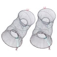 thumbnail image 3 of 2PCS Collapsible Cast Net Fishing Net Lobster Shrimp Crab Trap Portable Folding Fishing Accessories, 3 of 14