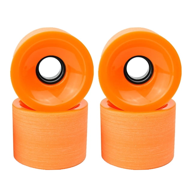 Ensemble de 4 Roues de Planche à Roulettes de Rechange, Rouleau en PU 78A, Pièces de Longboard - Orange,