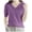 Purple, variant on GDREDA Women's 100% Merino Wool Base Layer Shirt V Neck Short Sleeve Travel Hiking Tee T Shirt Pullover Tops Grey,M