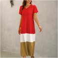 thumbnail image 2 of Birdeem Robe d'Été pour Femme à Empiècements Imprimés, Robe Aguichant à Col en V, Robe de Plage, Robe Soleil, Robe Ample, 2 of 5