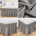 thumbnail image 5 of Solid Color Elastic Bed Skirt Wrinkle Free Dust Ruffle for Twin Queen King US Size, 5 of 5