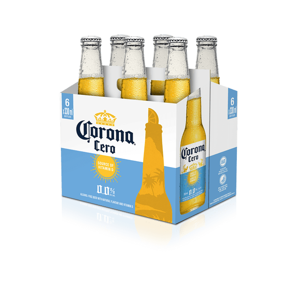 Corona Cero Non-alcoholic Beer Source of Vitamin D, 330 mL bottles, 6-Count