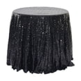 thumbnail image 2 of TIMIFIS Polyester Nappe en, Nappe Ronde de Décoration Intérieure Pailletée Mariage Pailletée pour Fêtes de Mariage 47X47 Pouces dans une Variété de Couleurs, 2 of 6
