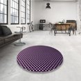 thumbnail image 4 of Ahgly Company Tapis d'Intérieur Lavable en Machine Carré Transitionnel Orchidée Violet, 6 Pieds Carré, 4 of 7