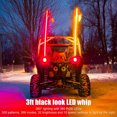 thumbnail image 4 of Aramox RGB LED Whip Light With Flag APP Control LED RGB  Dancing Light Offroad Warning Lighted Antenna Whips 300 Patterns 366 Modes 12 To 24V For UTV ATV Off Road Vehicle Boat, 4 of 8
