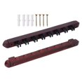 thumbnail image 3 of koolsoo Billiard Pool Cue Rack Wood Wall Mount for Billiards Clubs Game Room Players Dark Red, 3 of 9