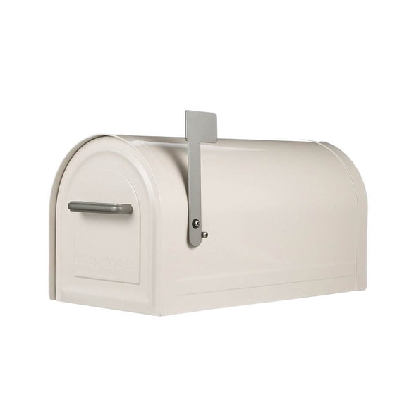 Gibraltar Mailboxes Reliant Boîte aux Lettres Résidentielle en Acier Verrouillable avec Support Postal, Blanc