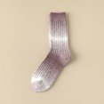 thumbnail image 4 of LckLvx Women's Winter Mid Tube Socks Thick Warm Home Socks Color Block Fleece Soft Crew Socks, 4 of 4