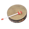 thumbnail image 1 of Yeacher Tambour à Main Orff Instrument de Percussion Musical Instrument de Batterie Portable avec Baguette 8 Po, 1 of 8