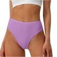 thumbnail image 2 of Liquidation à 50 % de Rabais Culottes pour Femmes en Coton Demi-Enveloppées Taille Haute Couleur Unie Aguichant Culottes pour Femmes, 2 of 5
