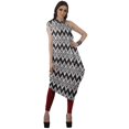 thumbnail image 3 of Moomaya Robe Kurti Sans Manches à une Épaule Imprimée pour Femmes, Vêtement de Créateur Boho pour Fête, 3 of 7