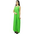 thumbnail image 4 of Bimba Robe Maxi Unie à Bretelles Spaghetti pour Femme pour l'Été, Tenue de Plage, Robe d'Été, 4 of 9