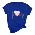 thumbnail image 5 of Pisexur T-shirt de la Saint-Valentin Haut T-shirt de la Saint-Valentin pour Femme Amour Imprimé T-shirt à Manches Courtes Haut à Manches Courtes Col Rond Haut/chemise, 5 of 5