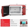 thumbnail image 2 of Galanz Retro Countertop Microwave Oven with Auto Cook & Reheat, Defrost, Quick Start Functions, Easy Clean with Glass Turntable, Pull Handle, 0.7 cu ft, 2 of 9