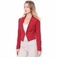 thumbnail image 1 of INSPIRE CHIC Veste Blazer Courte Sans Col pour Femme, de Travail/bureau/affaires Décontracté, 1 of 6