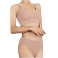thumbnail image 1 of Womens Lace Bralettes Seamless Bra Feature V-Neck Push-up Bra Style W-785 Pinks L, 1 of 4