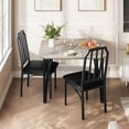 thumbnail image 1 of 3-Piece Dining Table for 2 with Ultra Comfortable PU Cushion, Small Table and Chairs Set for Kitchen and Apartment, 1 of 5