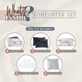 thumbnail image 4 of Reversible 10-Piece Marble Print Comforter Set - Includes Decorative Pillow, Fitted Sheet with Smart Pockets, Soft and Plush Medium-Weight Material, King Size, Black/White, 4 of 6