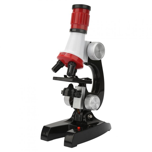 Microscope Réglable, Microscope Biologique, Microscope pour Enfants, 100X400X1200X pour Débutants Enfants