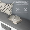 thumbnail image 4 of HOMCOM Storage Shoe Bench with Cushion, 2 Cabinets for Entryway, White, 4 of 10