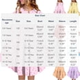 thumbnail image 3 of JDQJBZ Kids Long Sleeve Dress Heart Print Tiered Ruffle Casual Summer Outfit, 3 of 5